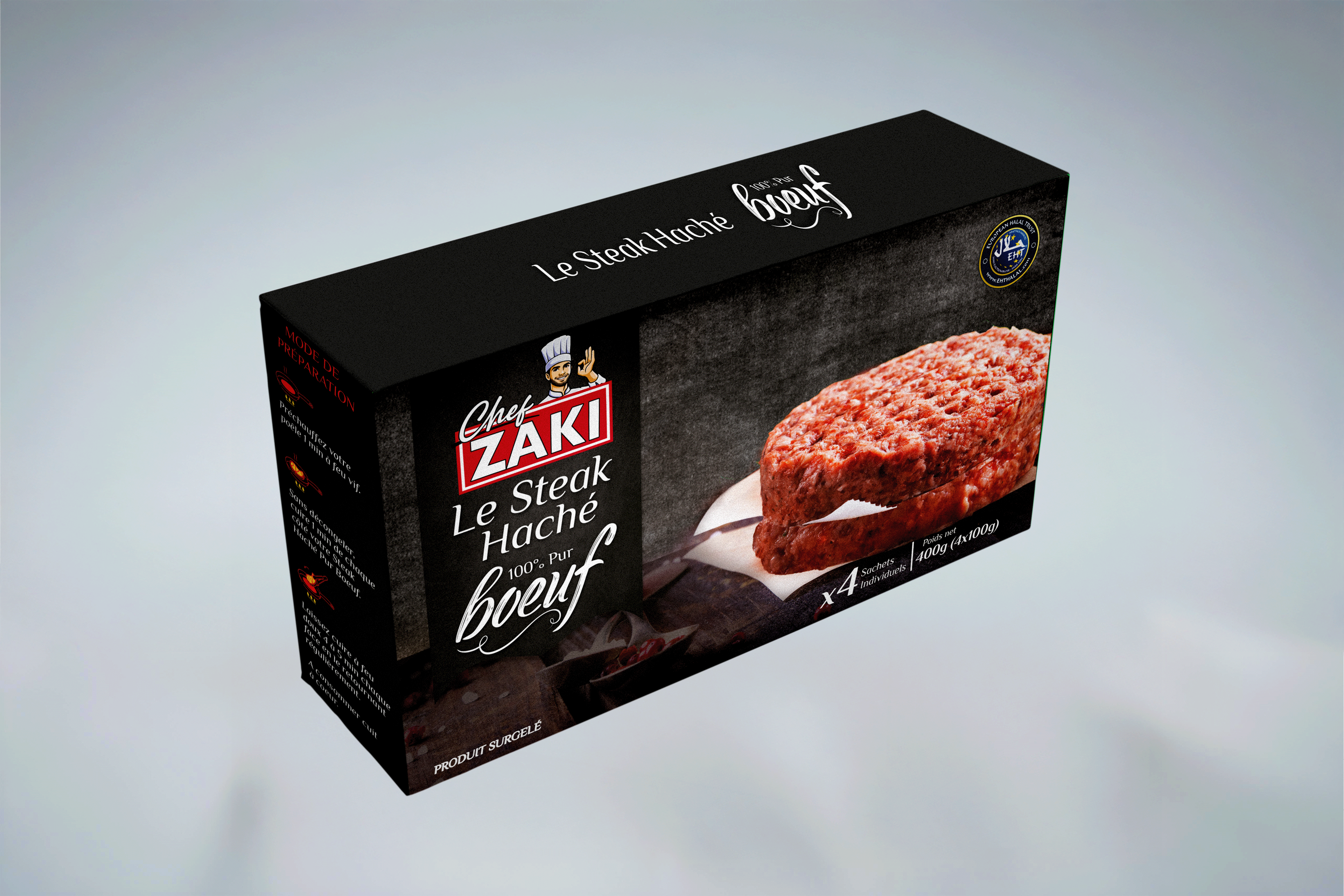CHEF ZAKI STEAK PUR BOEUF 400GR