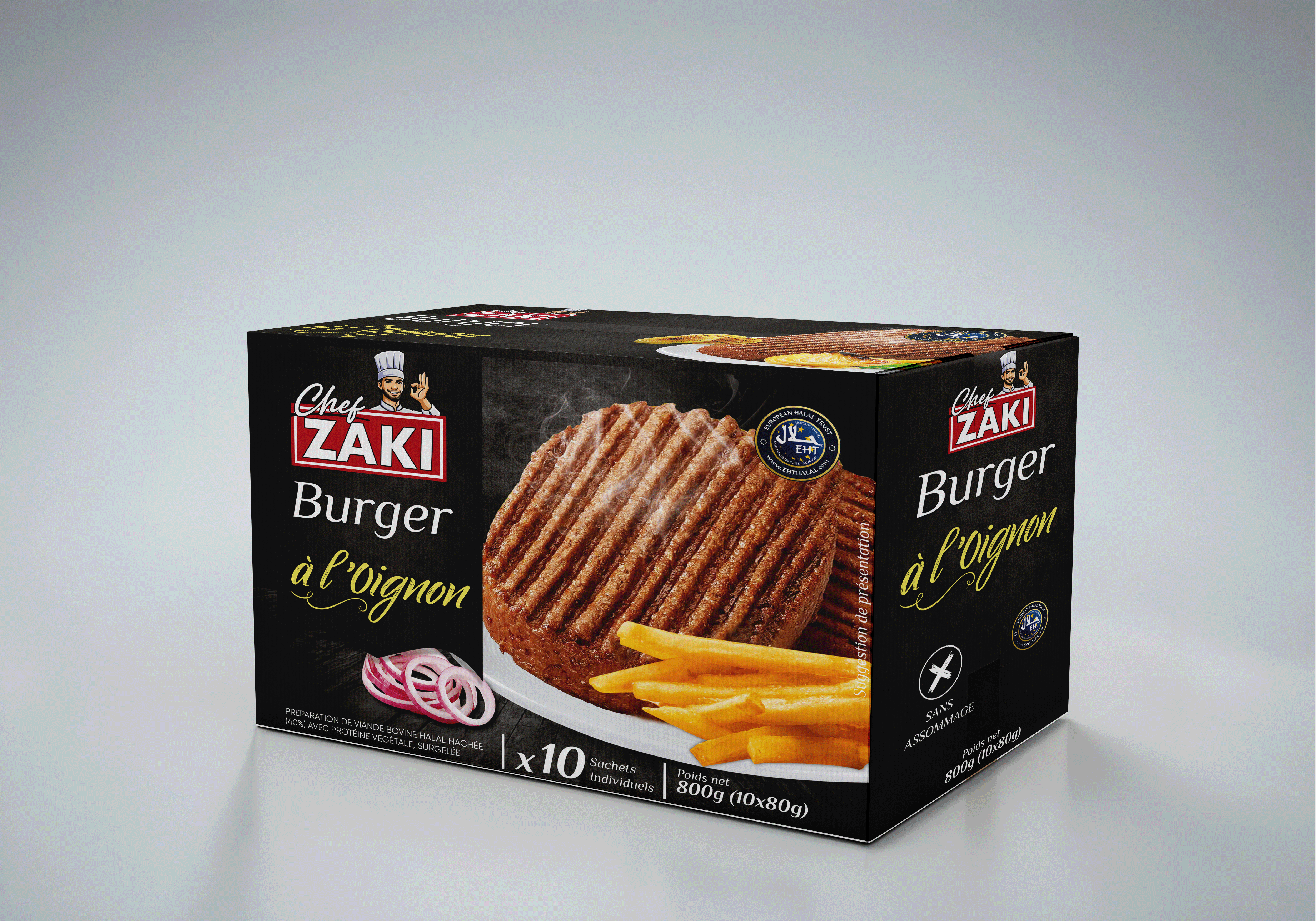 CHEF ZAKI BURGER OIGNON 800GR