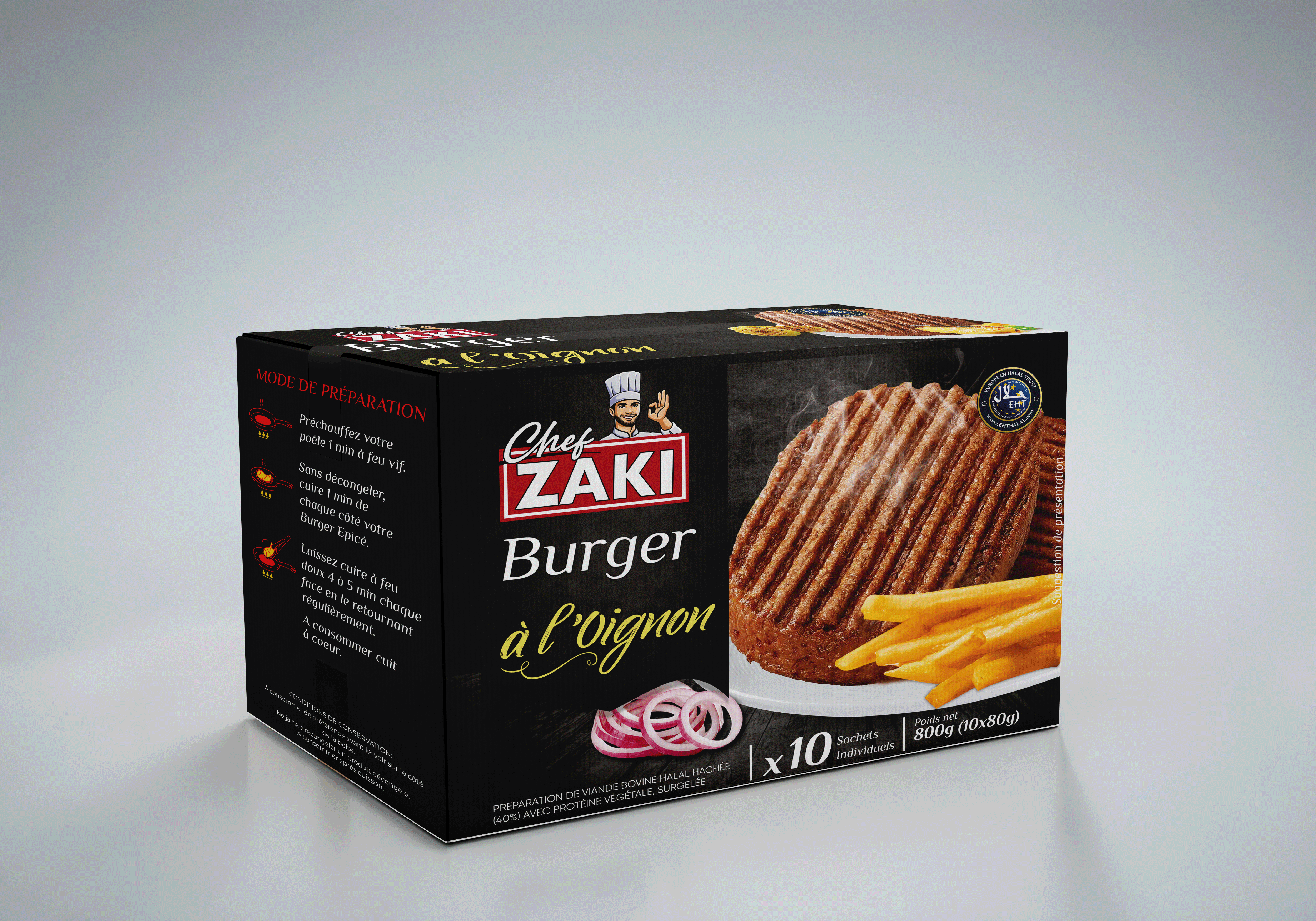 CHEF ZAKI BURGER OIGNON 800GR