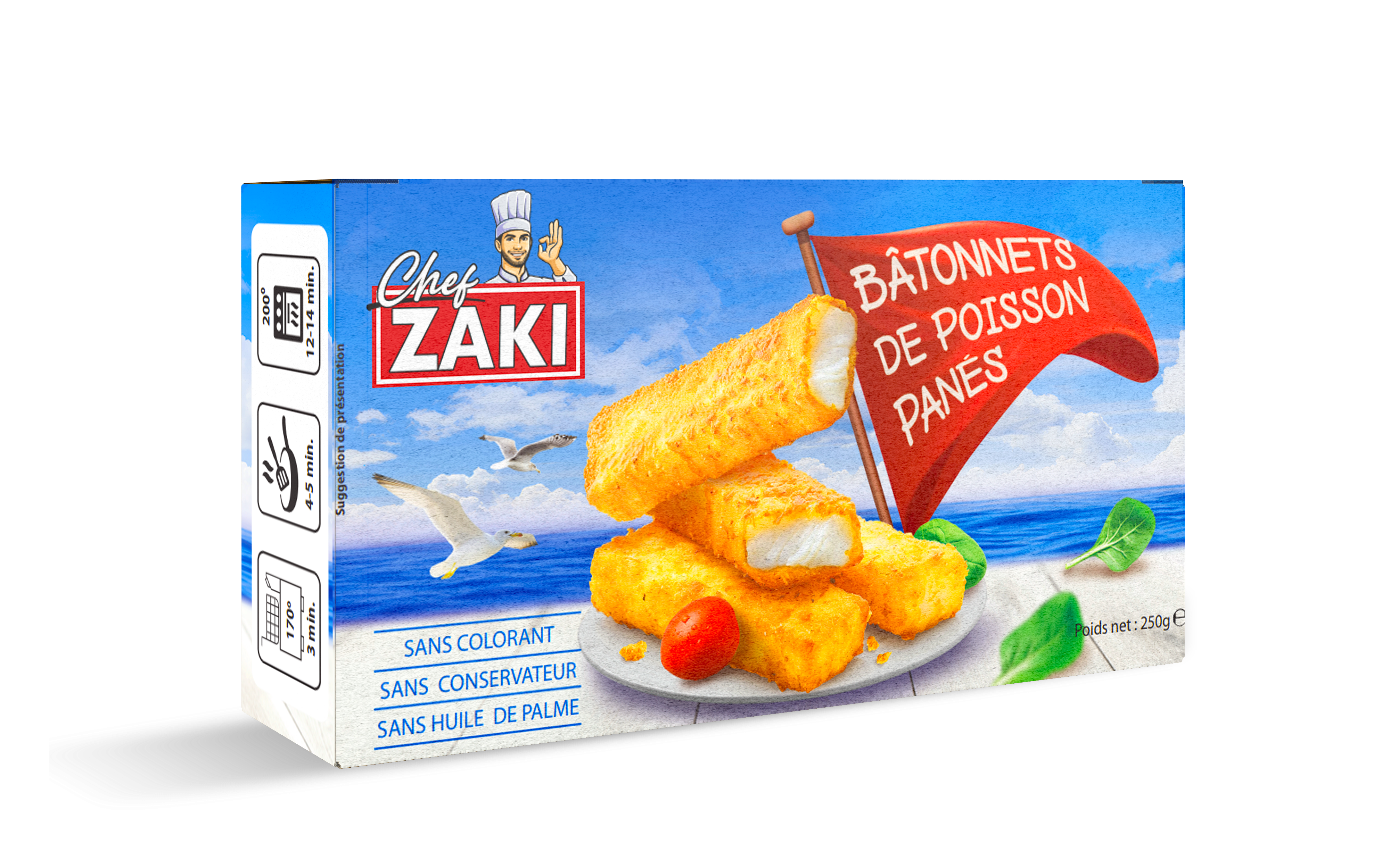 CHEF ZAKI POISSONS PANÉS 250GR