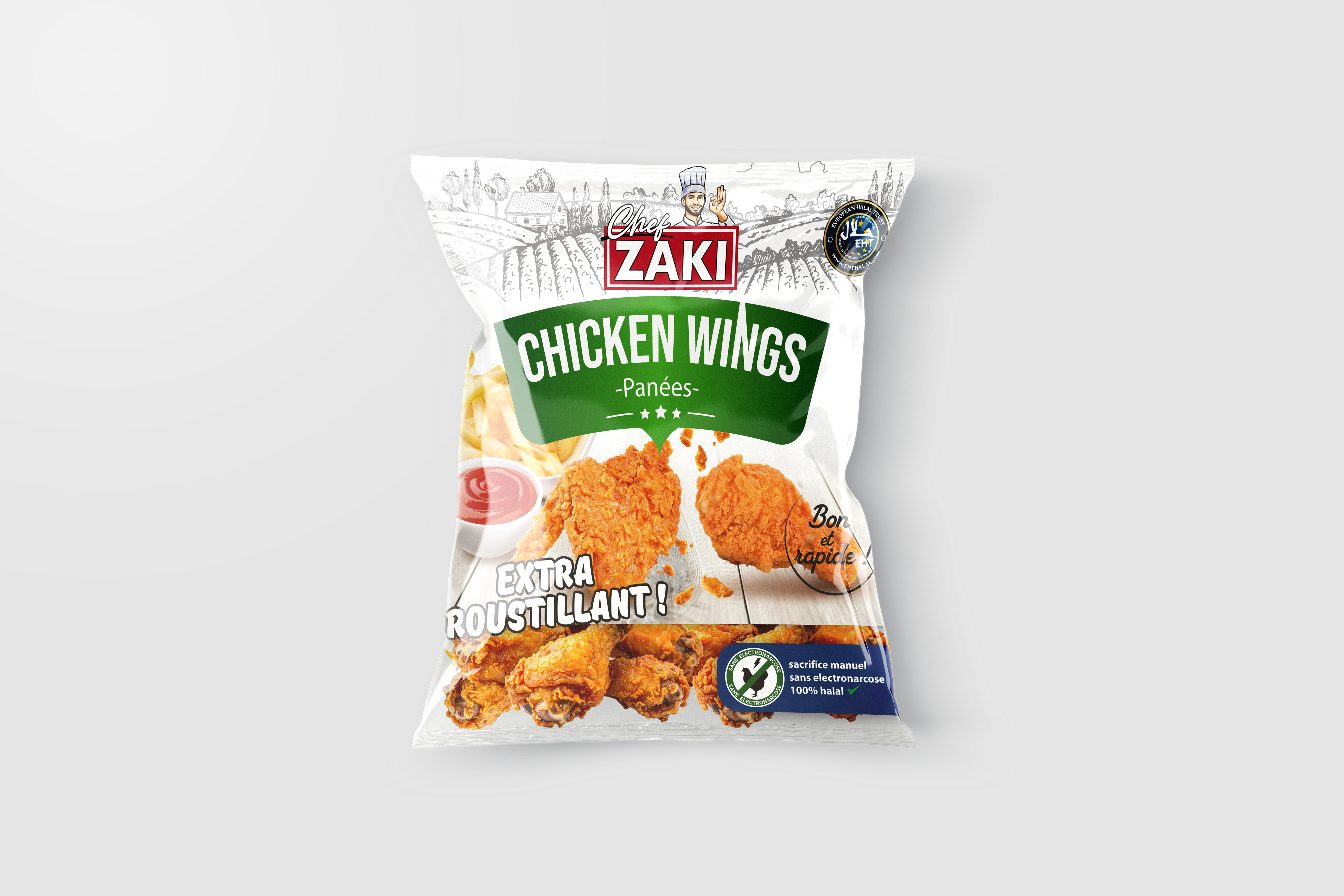 CHEF ZAKI CHICKEN WINGS PANEES 800GR